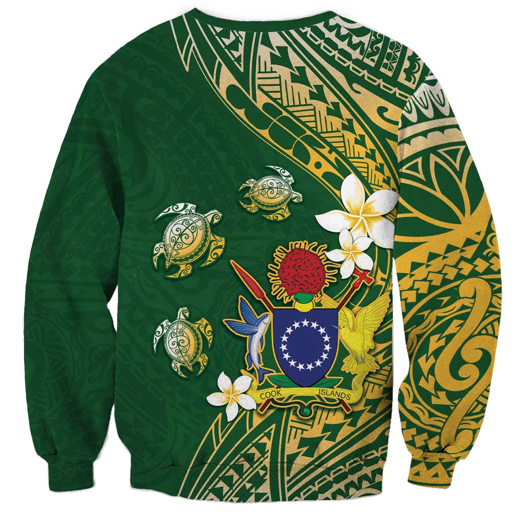 Cook Islands 15 Finest Sweatshirt Plumeria Polynesian Turtle