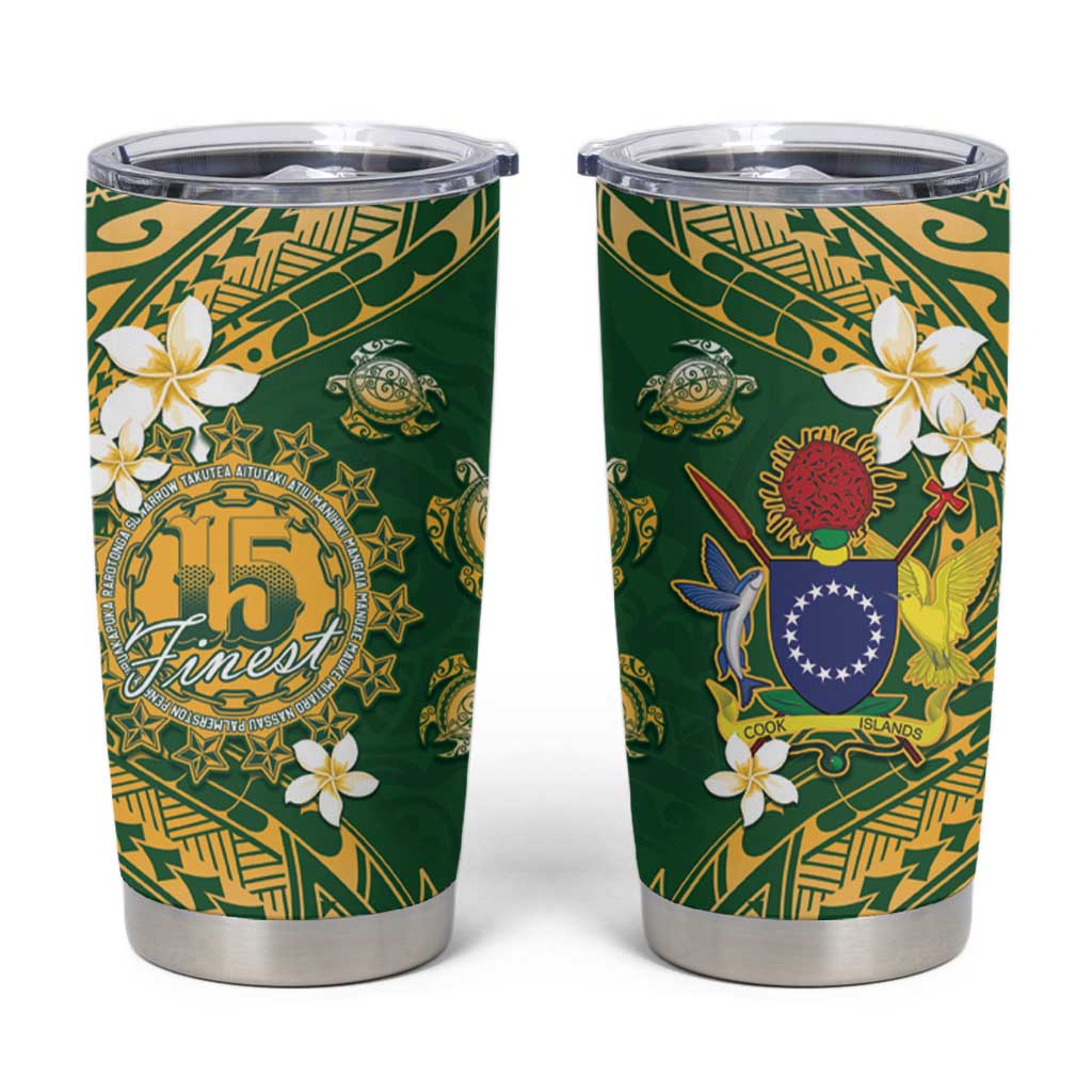 Cook Islands 15 Finest Tumbler Cup Plumeria Polynesian Turtle