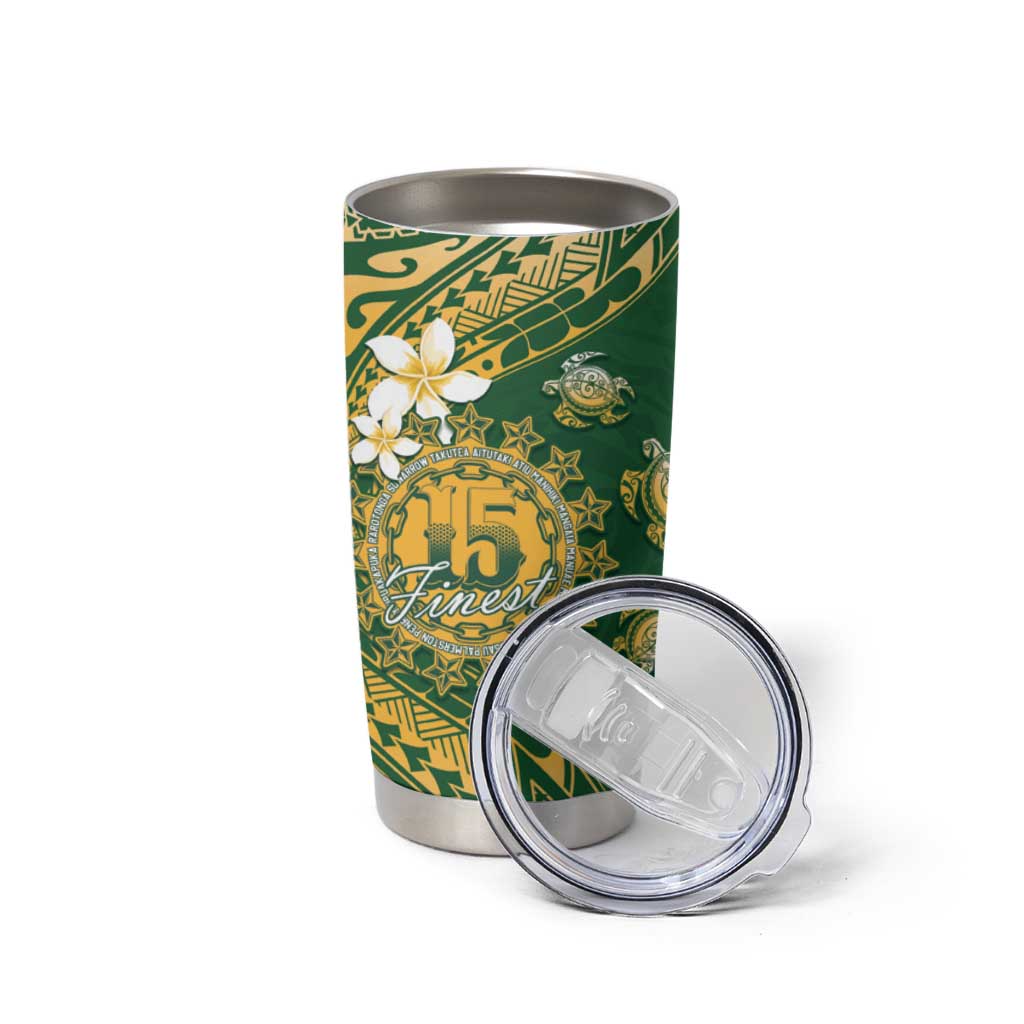 Cook Islands 15 Finest Tumbler Cup Plumeria Polynesian Turtle