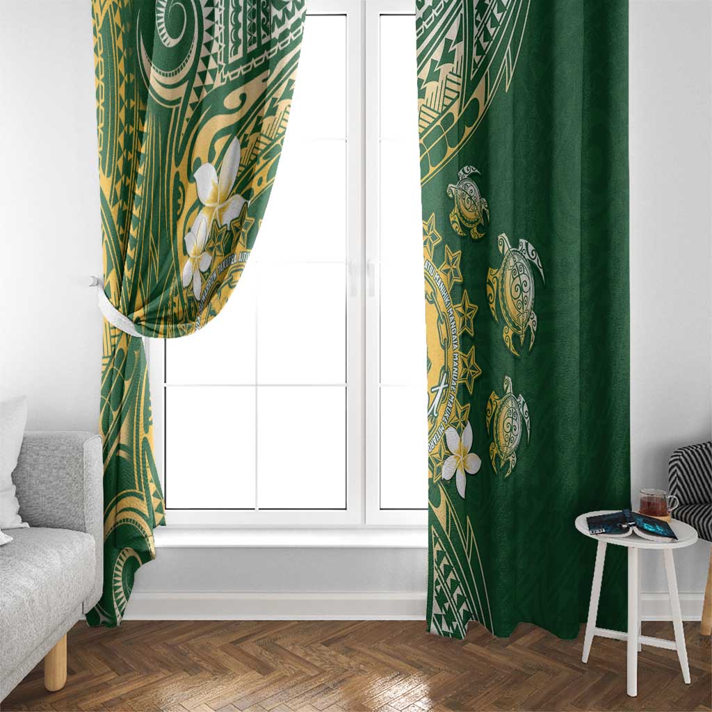 Cook Islands 15 Finest Window Curtain Plumeria Polynesian Turtle