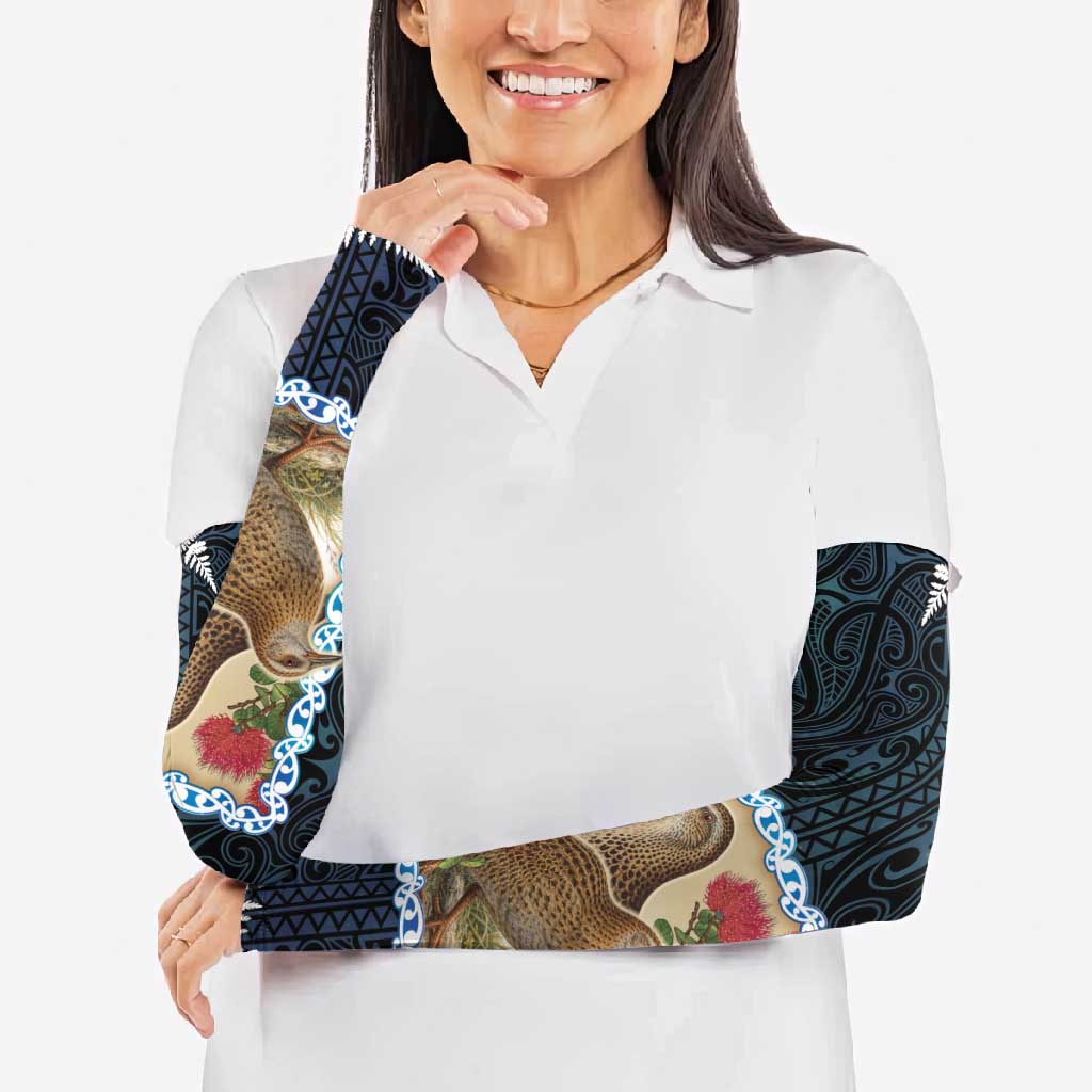 New Zealand Weka Arm Sleeves Maori Hen Koru Pattern - Polynesian Pride