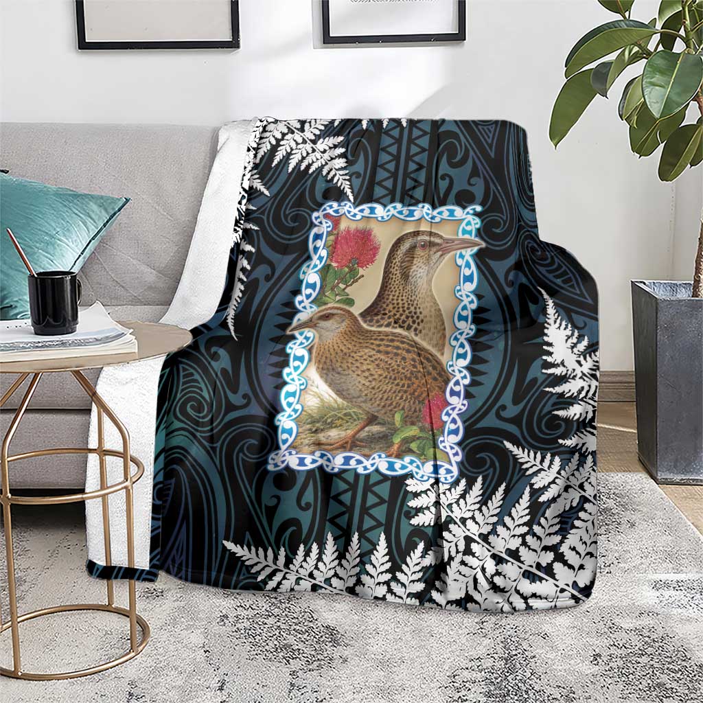New Zealand Weka Blanket Maori Hen Koru Pattern - Polynesian Pride