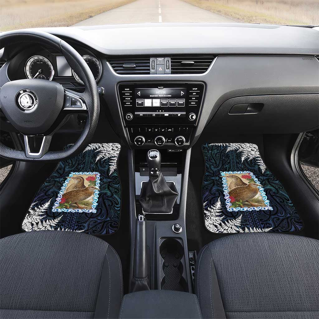 New Zealand Weka Car Mats Maori Hen Koru Pattern - Polynesian Pride