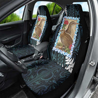 New Zealand Weka Car Seat Cover Maori Hen Koru Pattern - Polynesian Pride