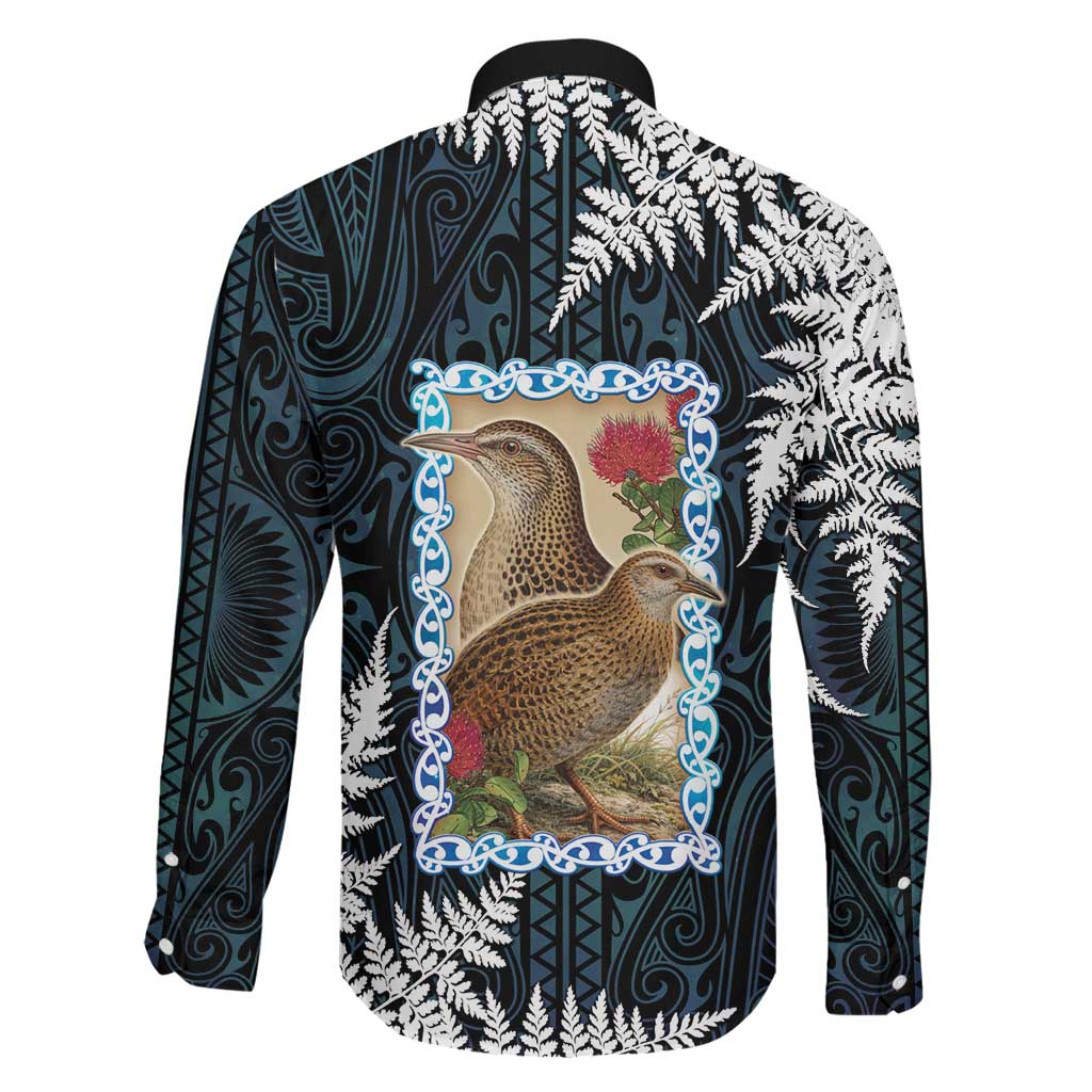New Zealand Weka Family Matching Mermaid Dress and Hawaiian Shirt Maori Hen Koru Pattern