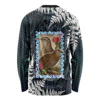 New Zealand Weka Long Sleeve Shirt Maori Hen Koru Pattern - Polynesian Pride