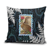 New Zealand Weka Pillow Cover Maori Hen Koru Pattern - Polynesian Pride