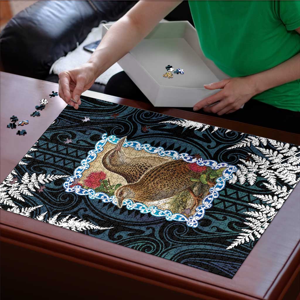 New Zealand Weka Puzzle Maori Hen Koru Pattern LT05 - Polynesian Pride