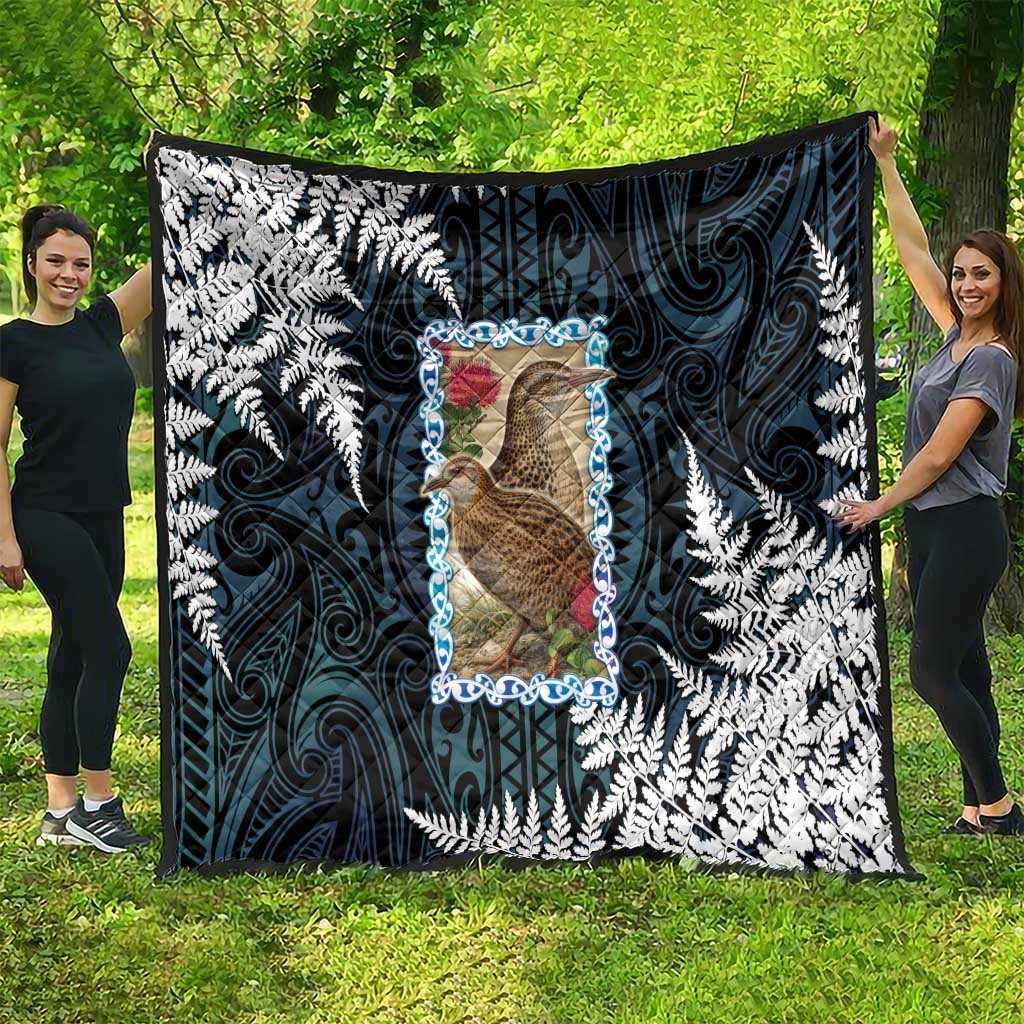 New Zealand Weka Quilt Maori Hen Koru Pattern - Polynesian Pride