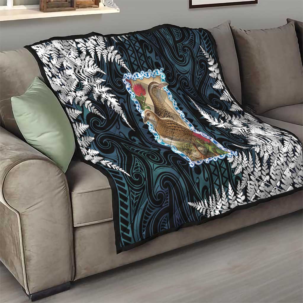 New Zealand Weka Quilt Maori Hen Koru Pattern - Polynesian Pride