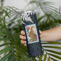 New Zealand Weka Skinny Tumbler Maori Hen Koru Pattern - Polynesian Pride
