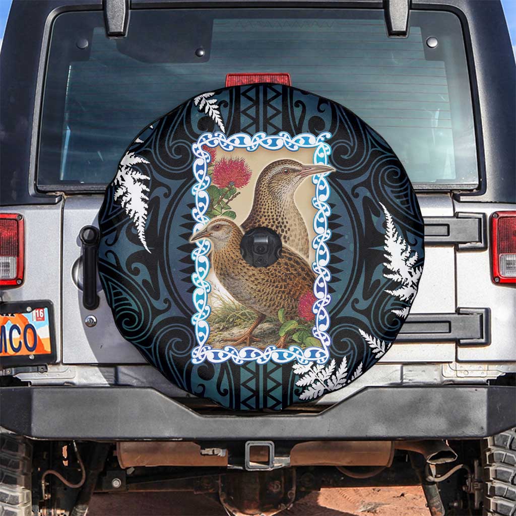 New Zealand Weka Spare Tire Cover Maori Hen Koru Pattern - Polynesian Pride