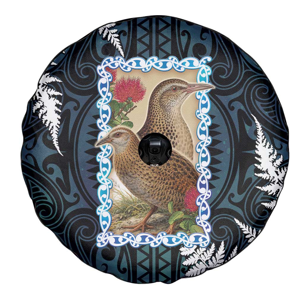 New Zealand Weka Spare Tire Cover Maori Hen Koru Pattern - Polynesian Pride