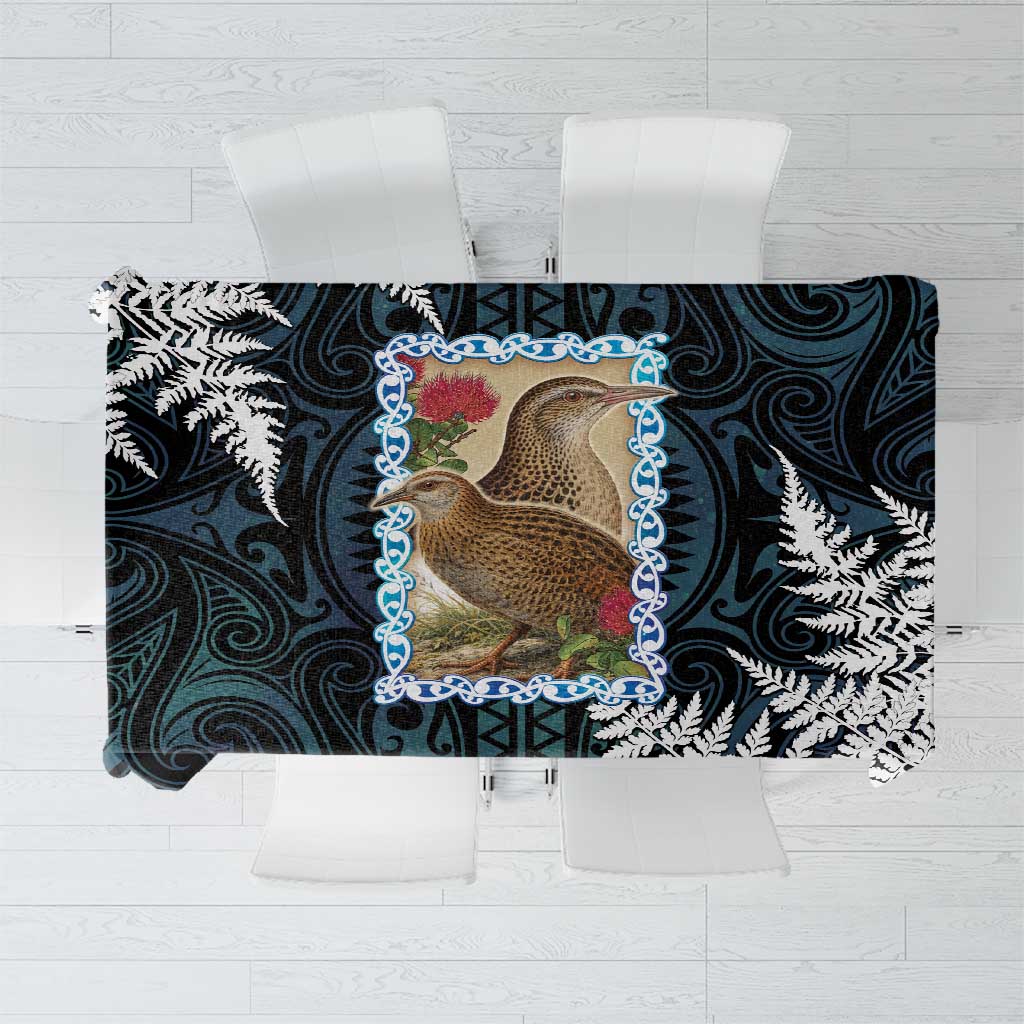 New Zealand Weka Tablecloth Maori Hen Koru Pattern - Polynesian Pride