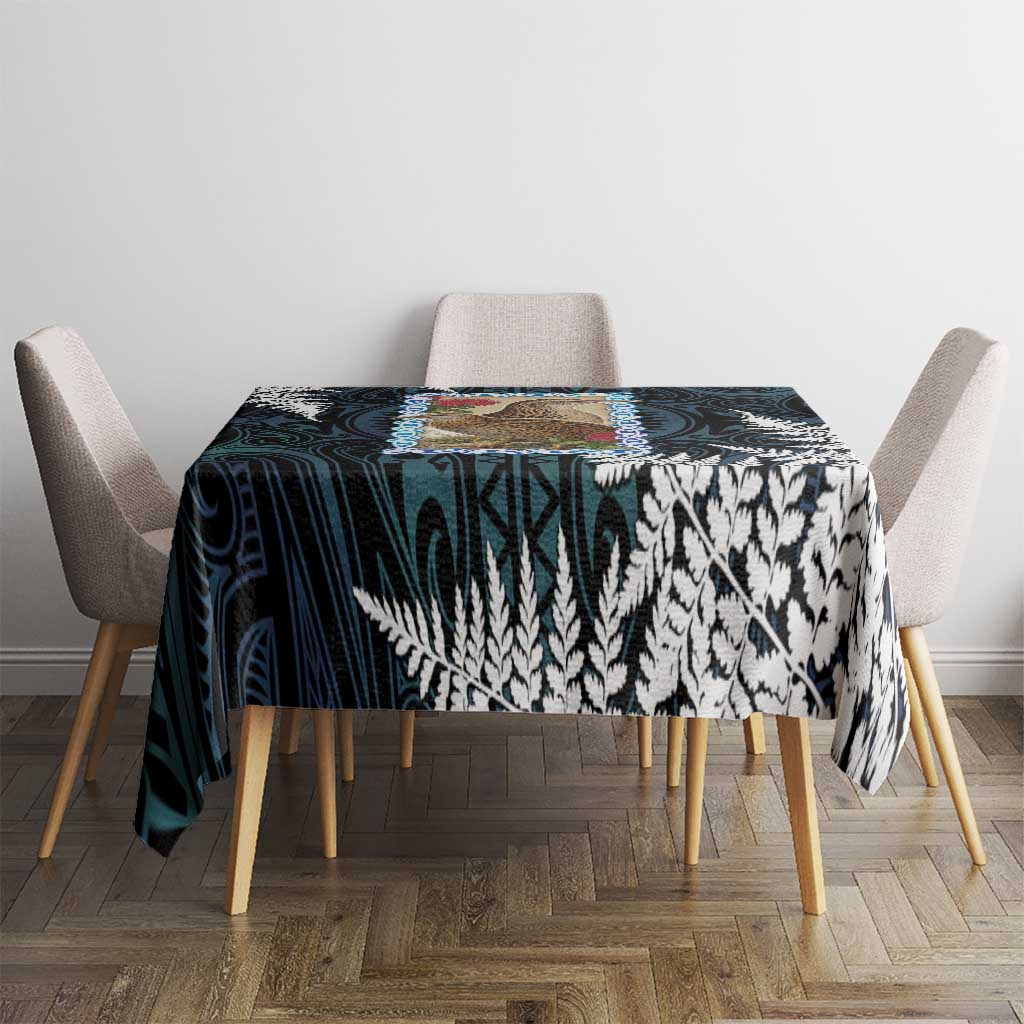 New Zealand Weka Tablecloth Maori Hen Koru Pattern - Polynesian Pride