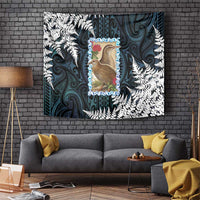 New Zealand Weka Tapestry Maori Hen Koru Pattern LT05 Black - Polynesian Pride