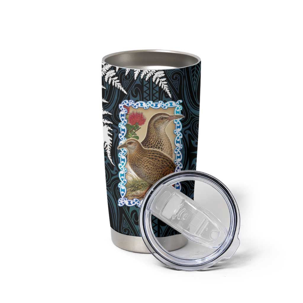 New Zealand Weka Tumbler Cup Maori Hen Koru Pattern LT05 - Polynesian Pride