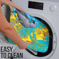 New Zealand Kokako Bird Bathroom Set Maori Koru With Kowhai Flowers - Polynesian Pride