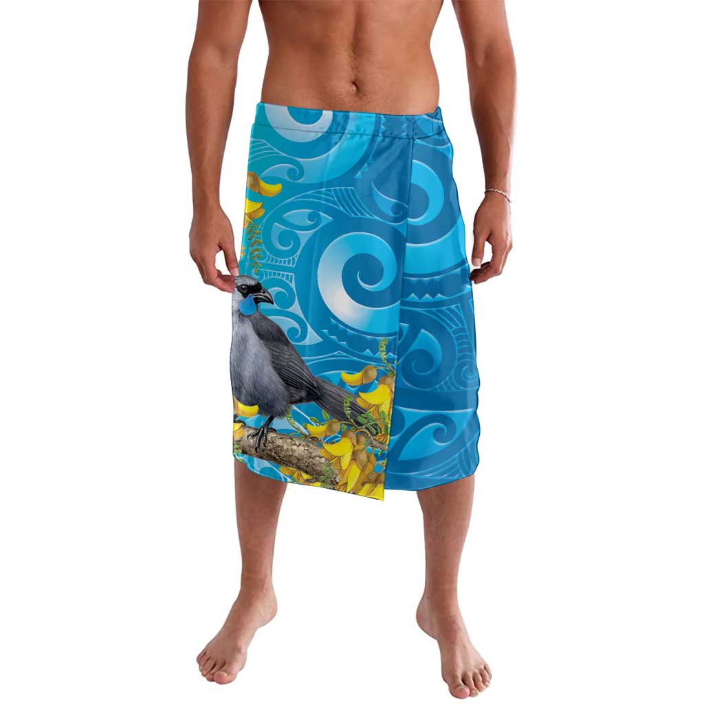New Zealand Kokako Bird Lavalava Maori Koru With Kowhai Flowers - Polynesian Pride