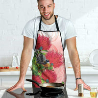 New Zealand Fantail Apron Maori Koru With Pohutukawa Flowers - Polynesian Pride