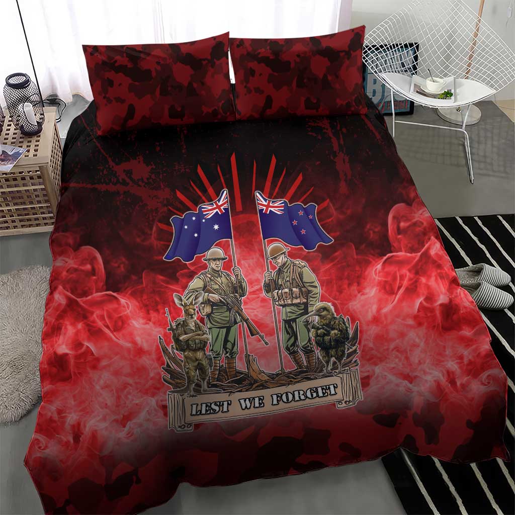 Australia And New Zealand ANZAC Day Bedding Set Soldiers Lest We Forget LT05 - Polynesian Pride
