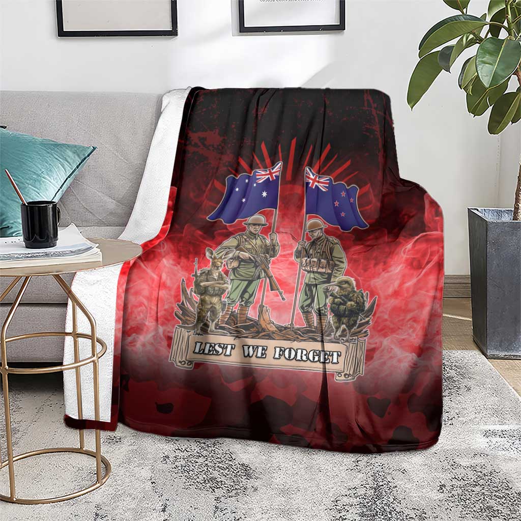 Australia And New Zealand ANZAC Day Blanket Soldiers Lest We Forget