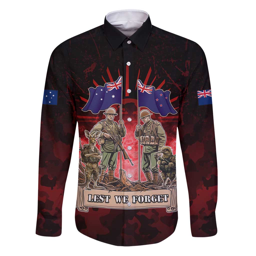 Australia And New Zealand ANZAC Day Family Matching Puletasi and Hawaiian Shirt Soldiers Lest We Forget