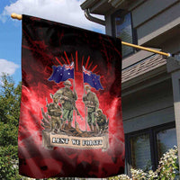 Australia And New Zealand ANZAC Day Garden Flag Soldiers Lest We Forget LT05 - Polynesian Pride