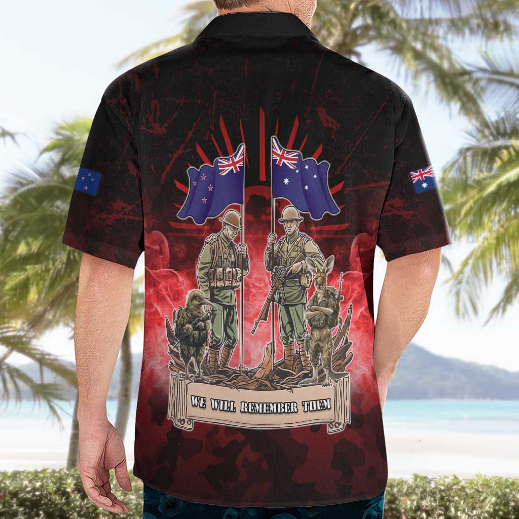 Australia And New Zealand ANZAC Day Hawaiian Shirt Soldiers Lest We Forget