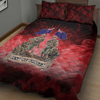 Australia And New Zealand ANZAC Day Quilt Bed Set Soldiers Lest We Forget
