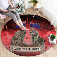 Australia And New Zealand ANZAC Day Round Carpet Soldiers Lest We Forget