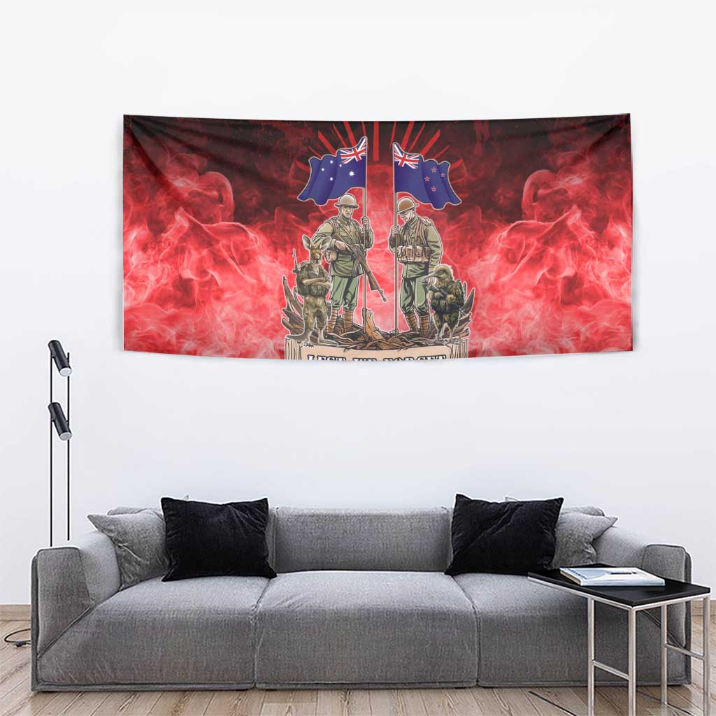 Australia And New Zealand ANZAC Day Tapestry Soldiers Lest We Forget