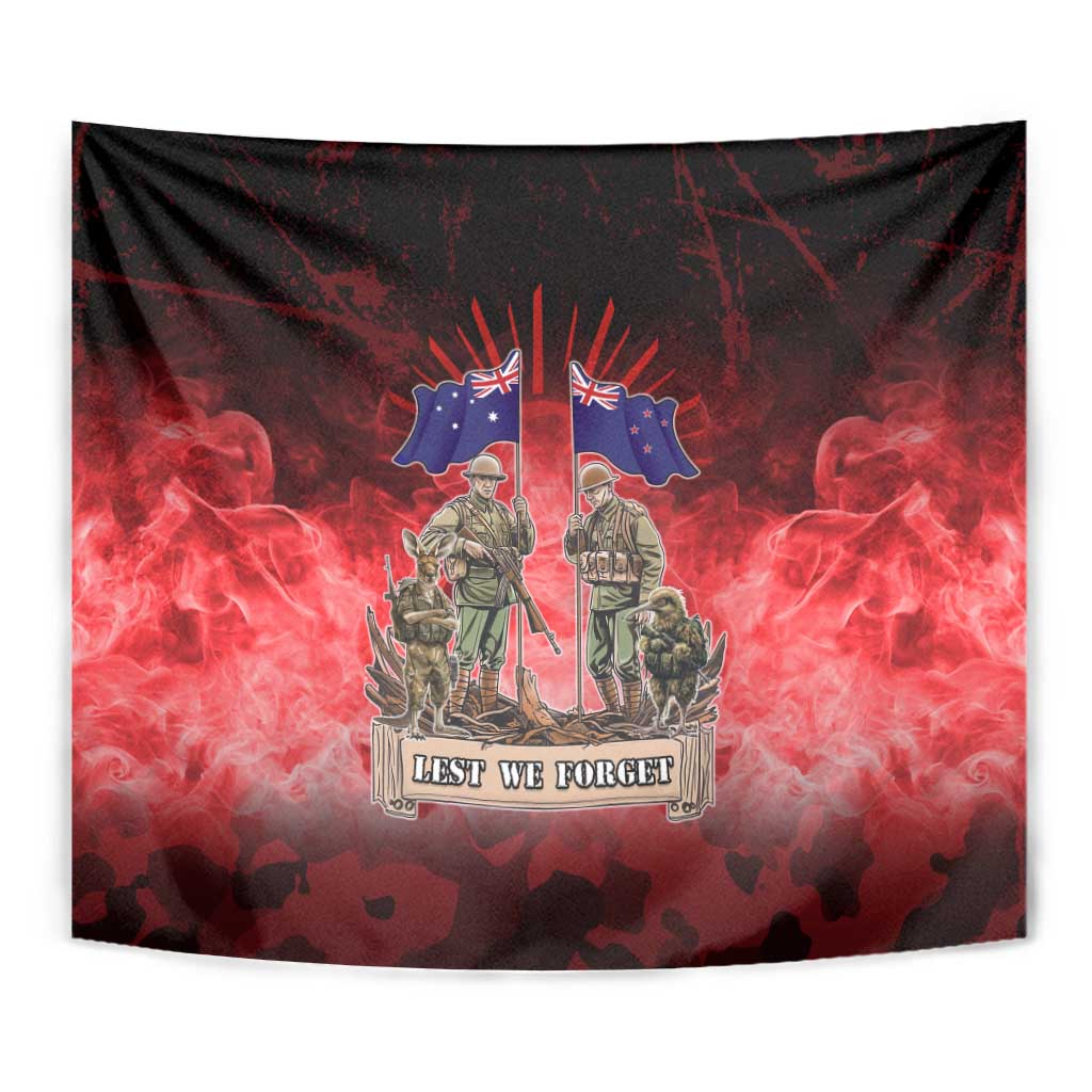 Australia And New Zealand ANZAC Day Tapestry Soldiers Lest We Forget