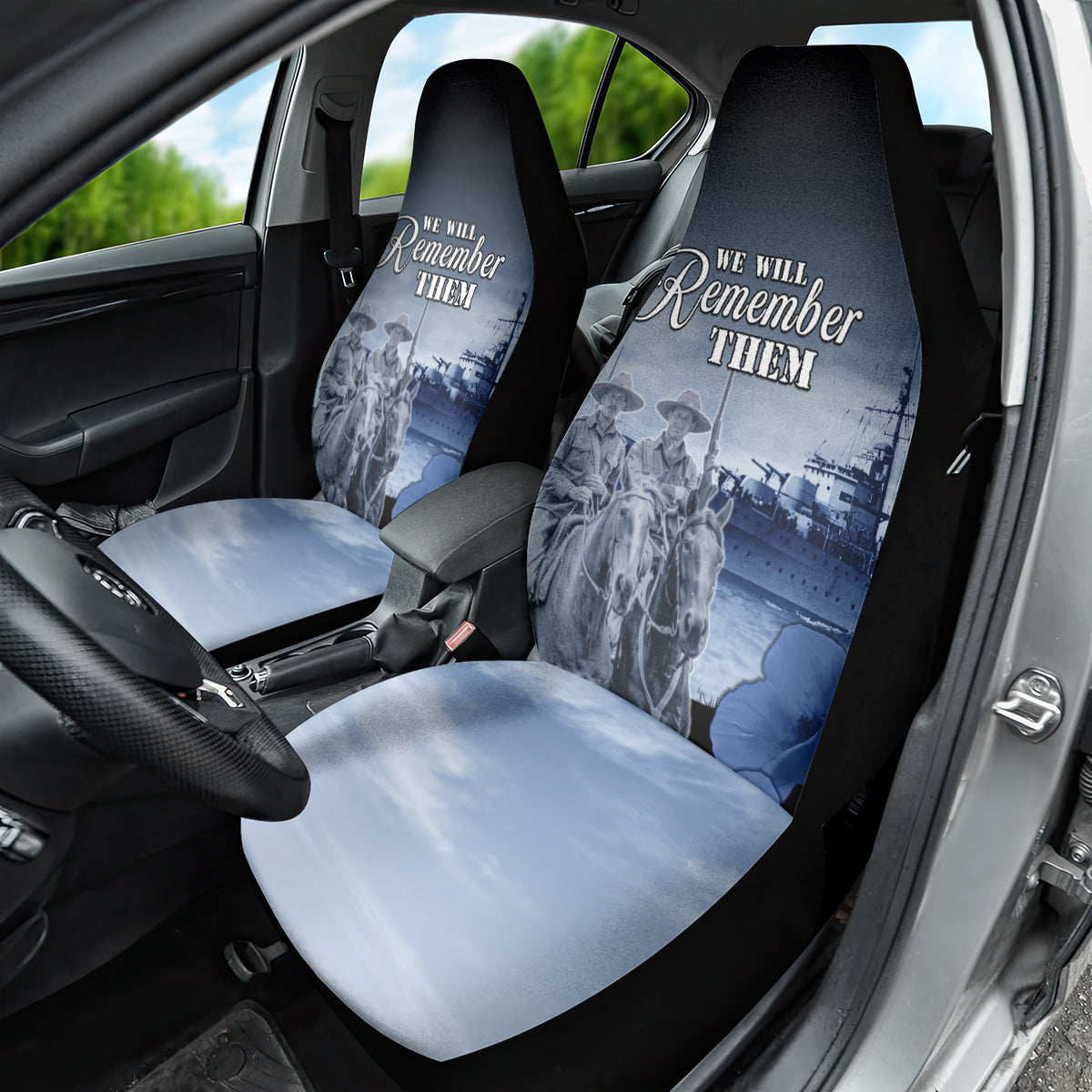 New Zealand ANZAC Day Car Seat Cover HMNZS Achilles We Will Remember Them LT05 - Polynesian Pride