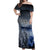 New Zealand ANZAC Day Off Shoulder Maxi Dress HMNZS Achilles We Will Remember Them LT05 Women Blue - Polynesian Pride