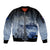 New Zealand ANZAC Day Sleeve Zip Bomber Jacket HMNZS Achilles We Will Remember Them LT05 Unisex Blue - Polynesian Pride
