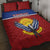 Kiribati 45th Independence Day Quilt Bed Set Lesser Frigatebird Tribal Pattern