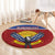 Kiribati 45th Independence Day Round Carpet Lesser Frigatebird Tribal Pattern