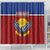 Kiribati 45th Independence Day Shower Curtain Lesser Frigatebird Tribal Pattern