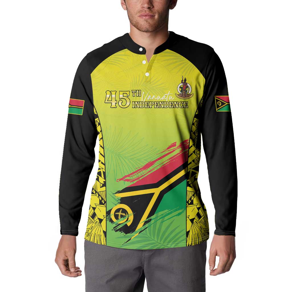 Vanuatu 45th Independence Button Sweatshirt Special Style - Polynesian Pride