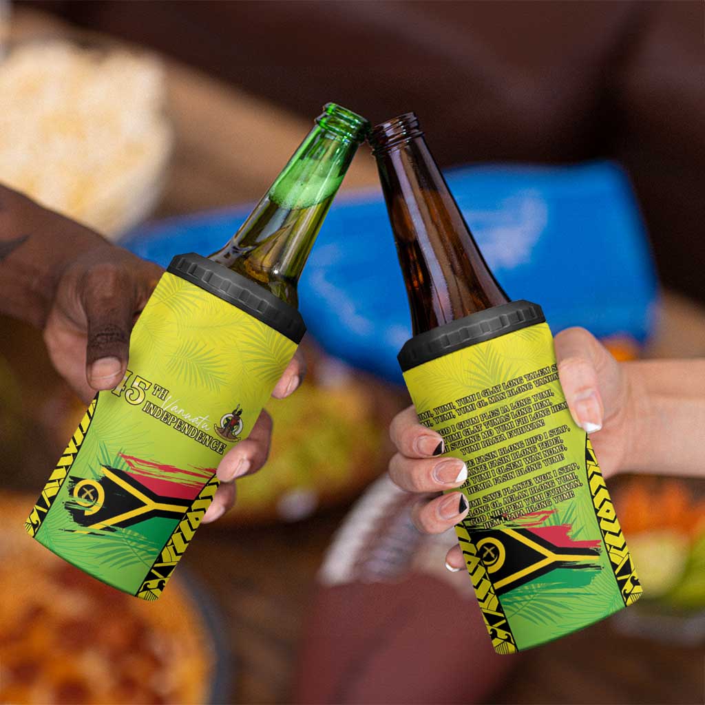 Vanuatu 45th Independence 4 in 1 Can Cooler Tumbler Special Style - Polynesian Pride