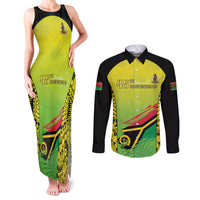 Vanuatu 45th Independence Couples Matching Tank Maxi Dress and Long Sleeve Button Shirt Special Style - Polynesian Pride