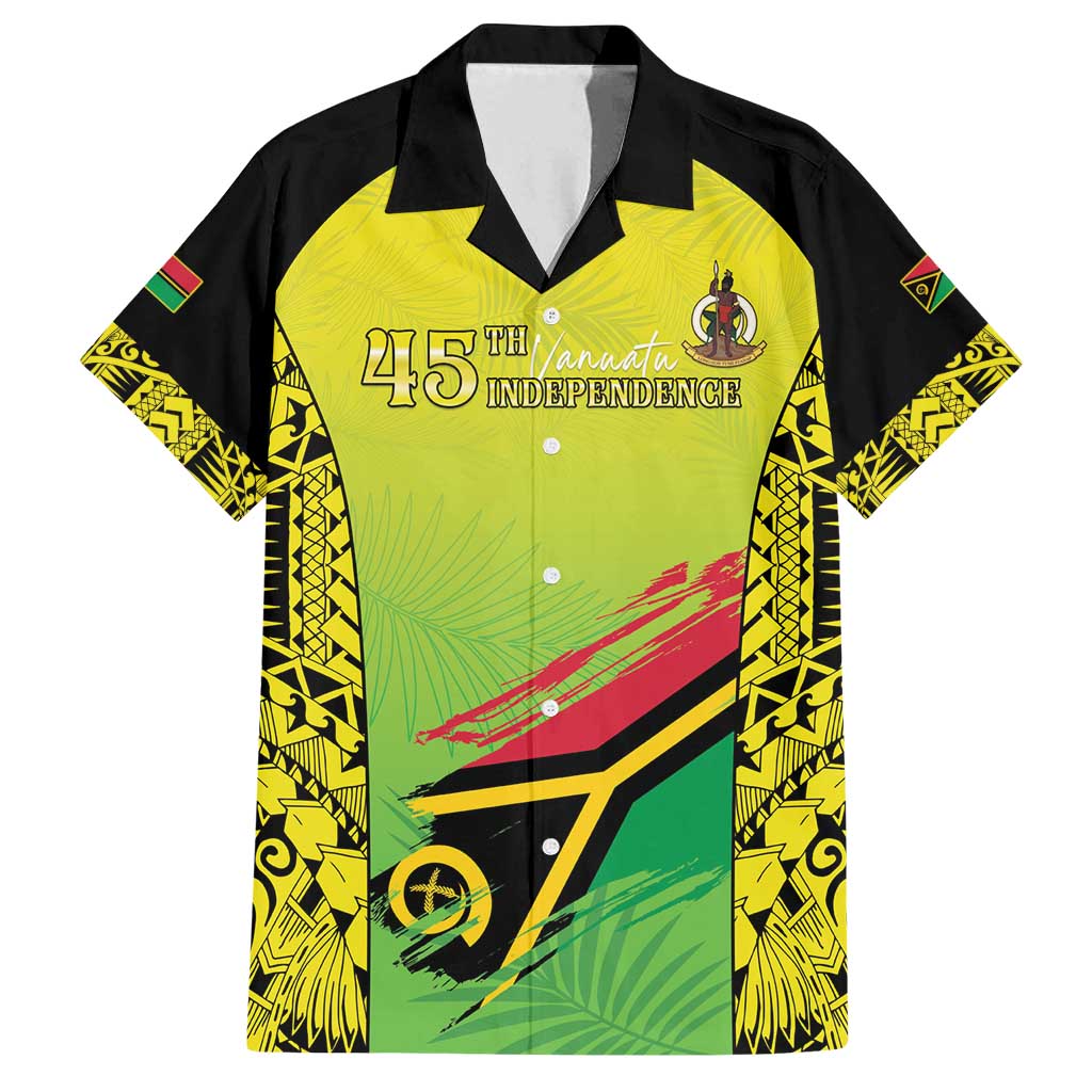 Vanuatu 45th Independence Family Matching Off Shoulder Short Dress and Hawaiian Shirt Special Style - Polynesian Pride