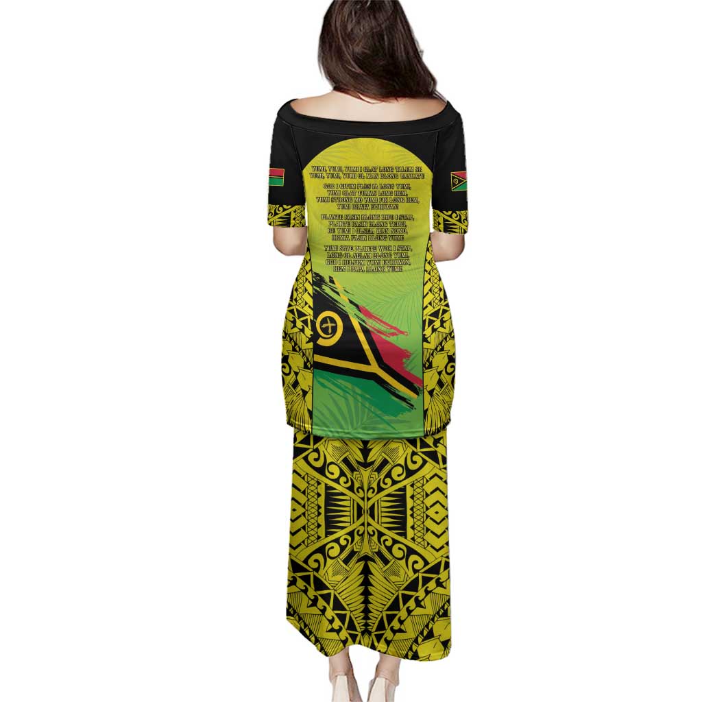 Vanuatu 45th Independence Family Matching Puletasi and Hawaiian Shirt Special Style - Polynesian Pride