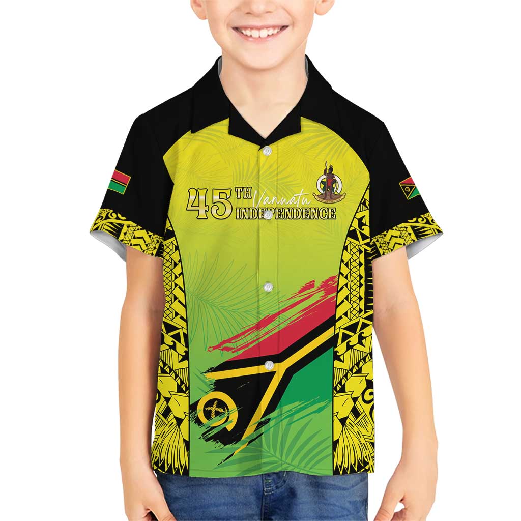 Vanuatu 45th Independence Family Matching Tank Maxi Dress and Hawaiian Shirt Special Style - Polynesian Pride