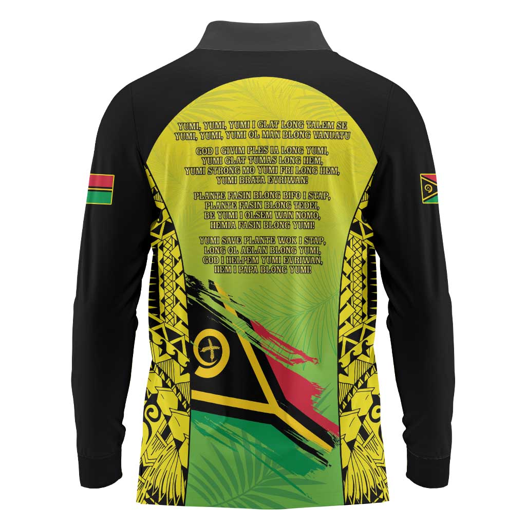 Vanuatu 45th Independence Long Sleeve Polo Shirt Special Style - Polynesian Pride