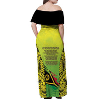 Vanuatu 45th Independence Off Shoulder Maxi Dress Special Style - Polynesian Pride