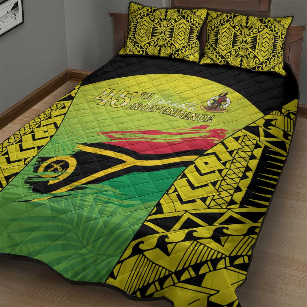 Vanuatu 45th Independence Quilt Bed Set Special Style - Polynesian Pride