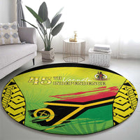 Vanuatu 45th Independence Round Carpet Special Style - Polynesian Pride