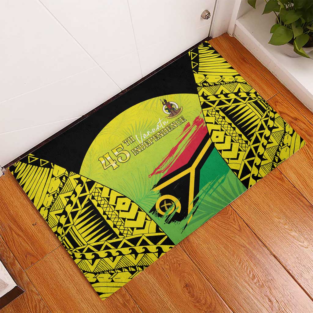 Vanuatu 45th Independence Rubber Doormat Special Style - Polynesian Pride